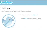 Capture d'écran d'un compte suspendu sur Twitter