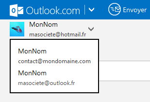 interface d'Outlook.com