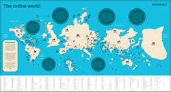 infographie : carte des ccTLDs en 2015