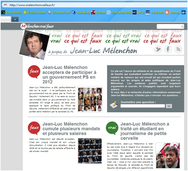capture d'écran de melenchonvraifaux.fr