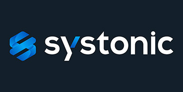 Systonic - Logo sur fond bleu