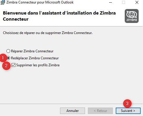 Connecteur zimbra - étape 1