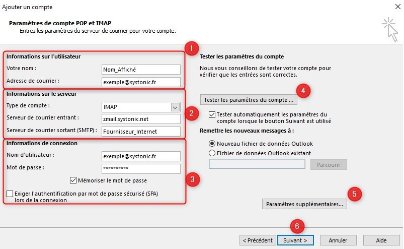 Configurer Zimbra standard - étape 2