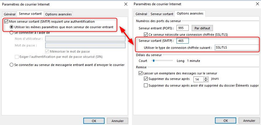 Configurer Zimbra standard pop - étape 3